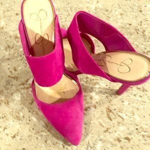 Fuchsia Jessica Simpson Mule Heels (sold)